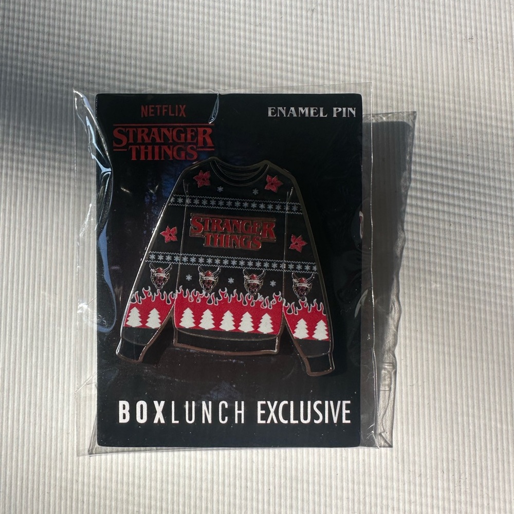 Stranger Things Festive Sweater Enamel Pin